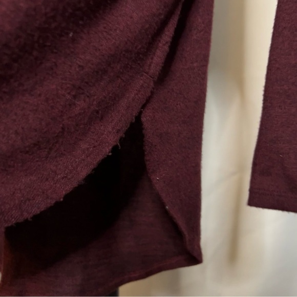 APT 9 Burgundy Red V Neck Oversized Sweater Small - Picture 3 of 6